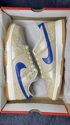 Nike Dunk Low PRM Men's Sneakers Sesame Bagel Blue/Jay Sail, Men s - 9.5