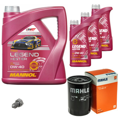 MAHLE Ölfilter 7 L MANNOL Legend+Ester 0W-40 für Audi A4 1.6 Avant