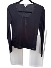 MAX MARA EUC Womens Black Long Sleeve Silk-Co...