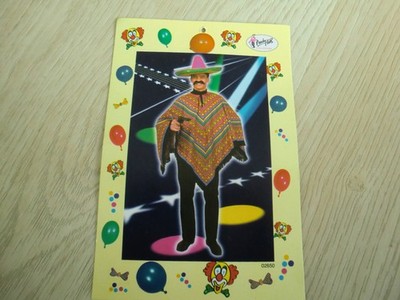 Mexiko Poncho Karneval Fasching Buntes Muster Kostüm neu