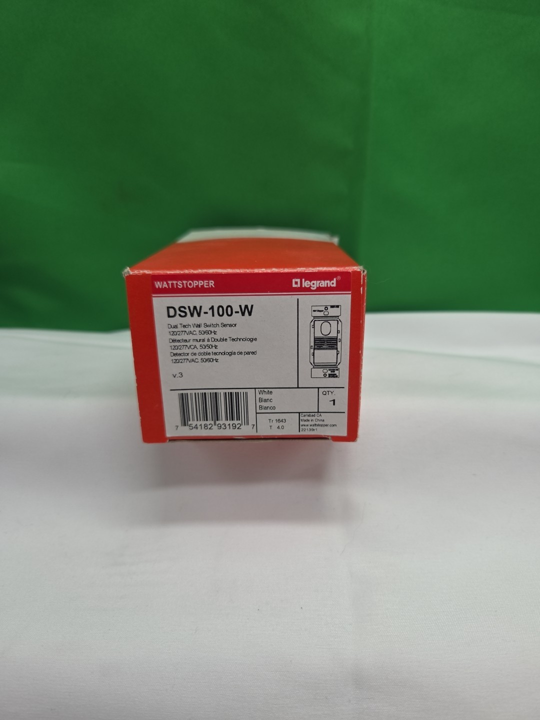 WattStopper Legrand  DSW-100-W 120V Dual Tech Wall Switch Se
