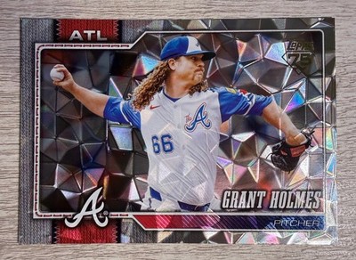 2026 Topps Series 1 GRANT HOLMES Diamante Foilboard #182 Braves 75th Logo
