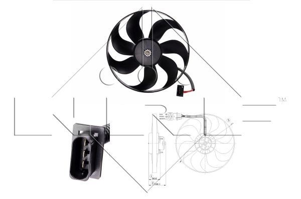 NRF LüFter, MotorküHlung 47204 FüR Audi Seat Skoda VW-image