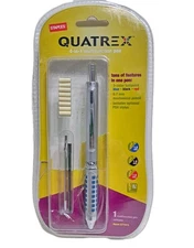 NEW RARE Staples Quatrex 3 Color Multifunction Ballpoint Pen Pencil Stylus Combo
