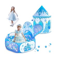 3 in 1 Girls Frozen Play Tent for Kids: Pop Up Baby Playhouse with ... Fast Ship