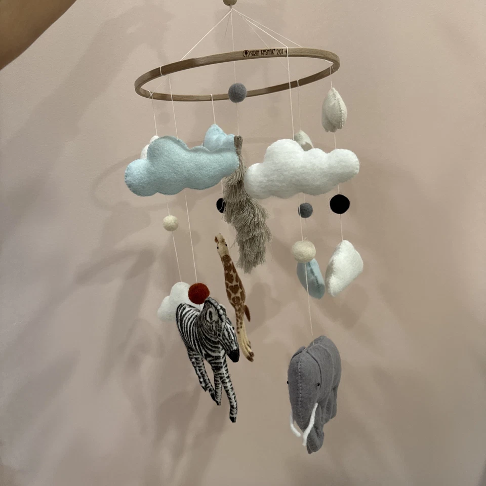 Bebé Guardería Safari Animal Móvil Foto 2 de 4