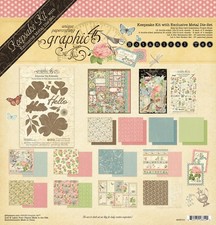 Graphic 45 Keepsake Kit With Exclusive Metal Die Set-Botanical Tea