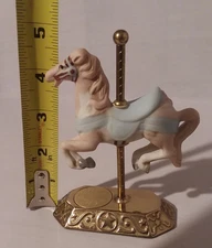 Willitts Design Group II Carousel Horse Porcelain and Metal Pink and Blue 5" T