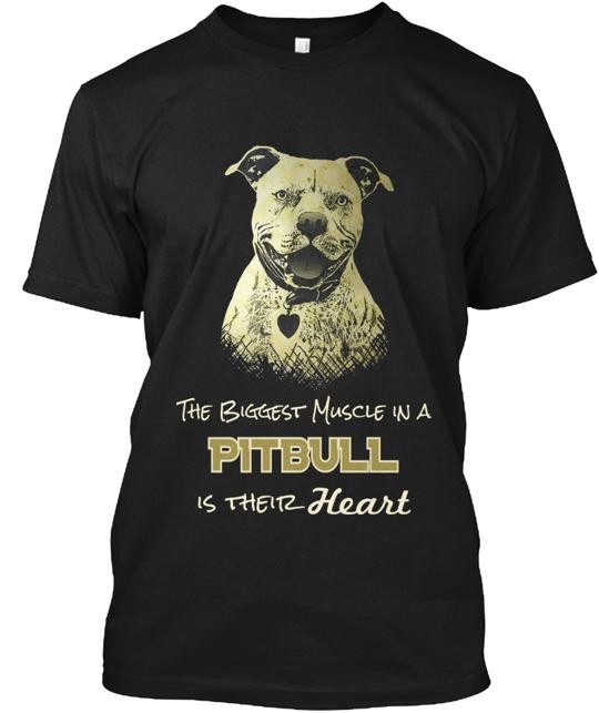 PITBULL HEART Tee T-Shirt Made in the USA Size S to 5XL