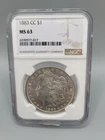 New Listing1883 CC Carson City Morgan Silver Dollar $1 Ngc MS 63