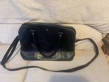 Ashwood large 3 compartment black leather handbag
