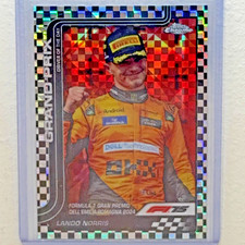 2025 Topps Chrome F1 Lando Norris Checker Flag Grand Prix Driver of the Day #128