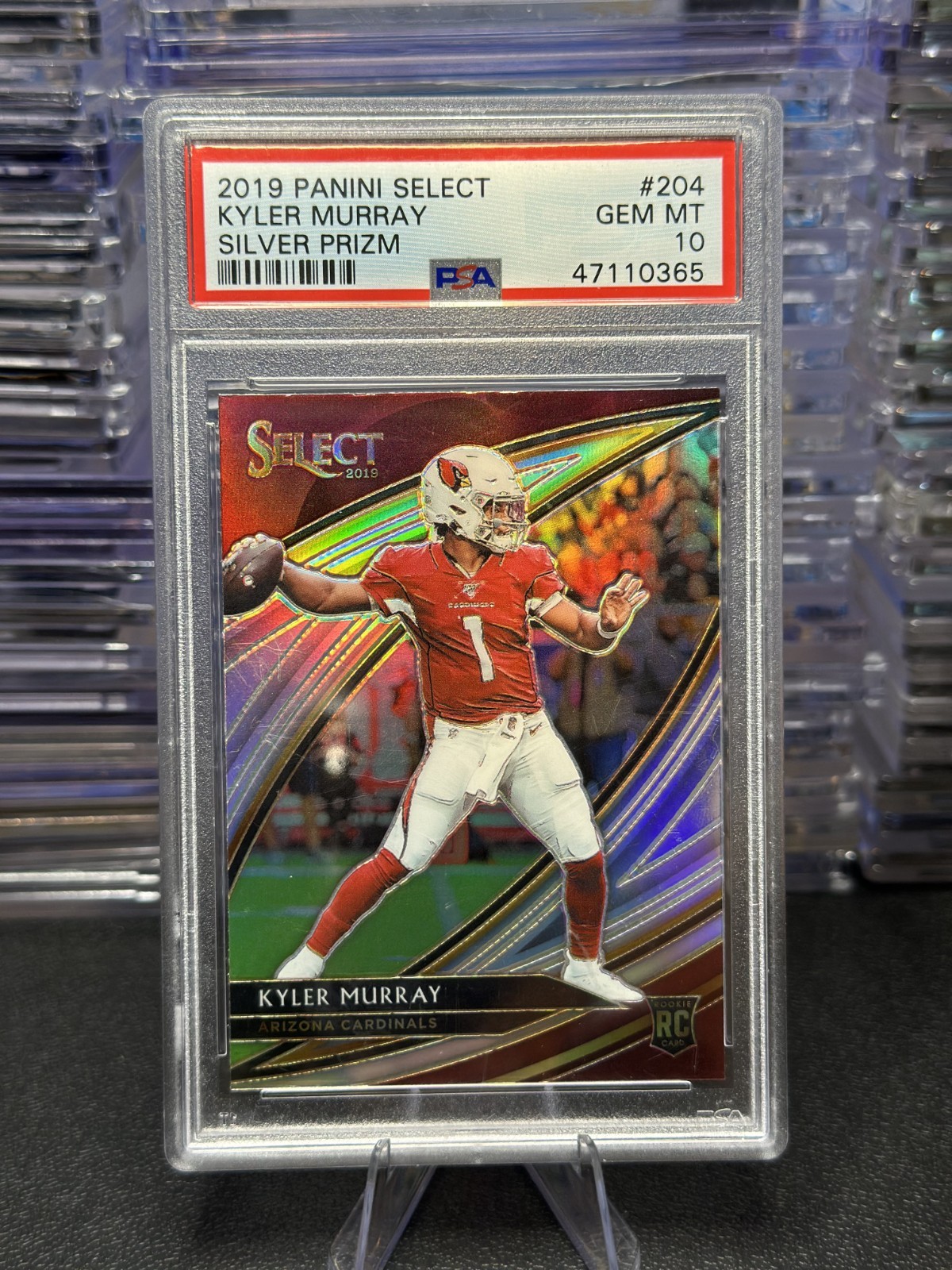 2019 SELECT FIELD LEVEL SILVER PRIZM KYLER MURRAY PSA 10 RC SP CARDINALS