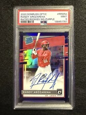 2020 Donruss Optic - Rated Rookie Auto Randy Arozarena #RRS-RA (AU, RC) PSA 9