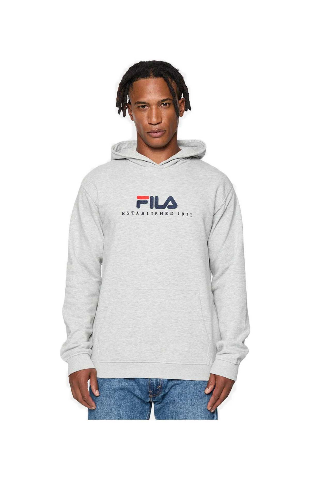 FILA UNISEX HOODIE BRUNSSUM GREY LIGHT MELANGE FAU0145 GREY