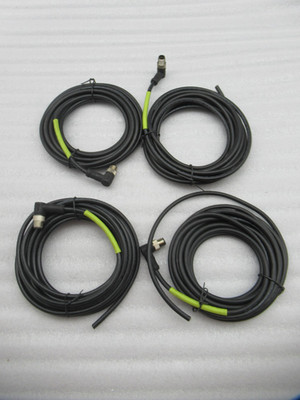 Lot of 4- JVL M12 Connection 5m Power Cable WI1000-M12M8T05N (Expedited Shipp)