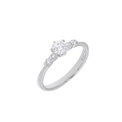 MONNICKENDAM Damen Ring 6 Pt900 Platin Diamant/Diamant runder Diamantring, ...
