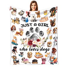 Dog Lovers Throw Blanket 50x40 inch Gifts for Girls Women Dog Themed