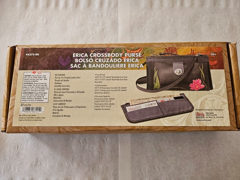 New Tandy Uncolored Leather Erica Crossbody Kit Make It Yourself 44375-00