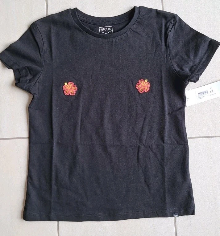 Rip Curl Tit´s Up - T-Shirt - XS - schwarz - NEU mit Etikett - Biobaumwolle - Bild 3 von 4