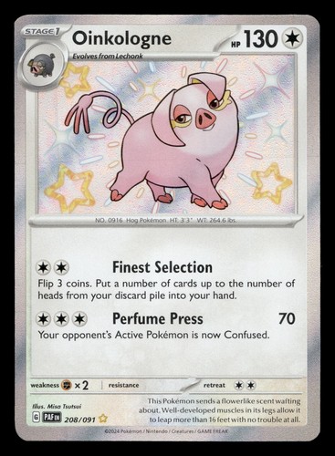 Oinkologne 208/091 Paldean Fates Pokemon Holo LP