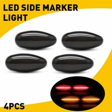 4xBed LED Side Marker Light Smoked For 01-2014 Chevrolet Silverado 2500HD 3500HD
