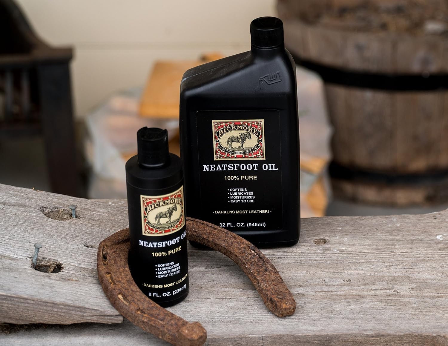 100% Pure Neatsfoot Oil - Leather Conditioner and Wood Finish