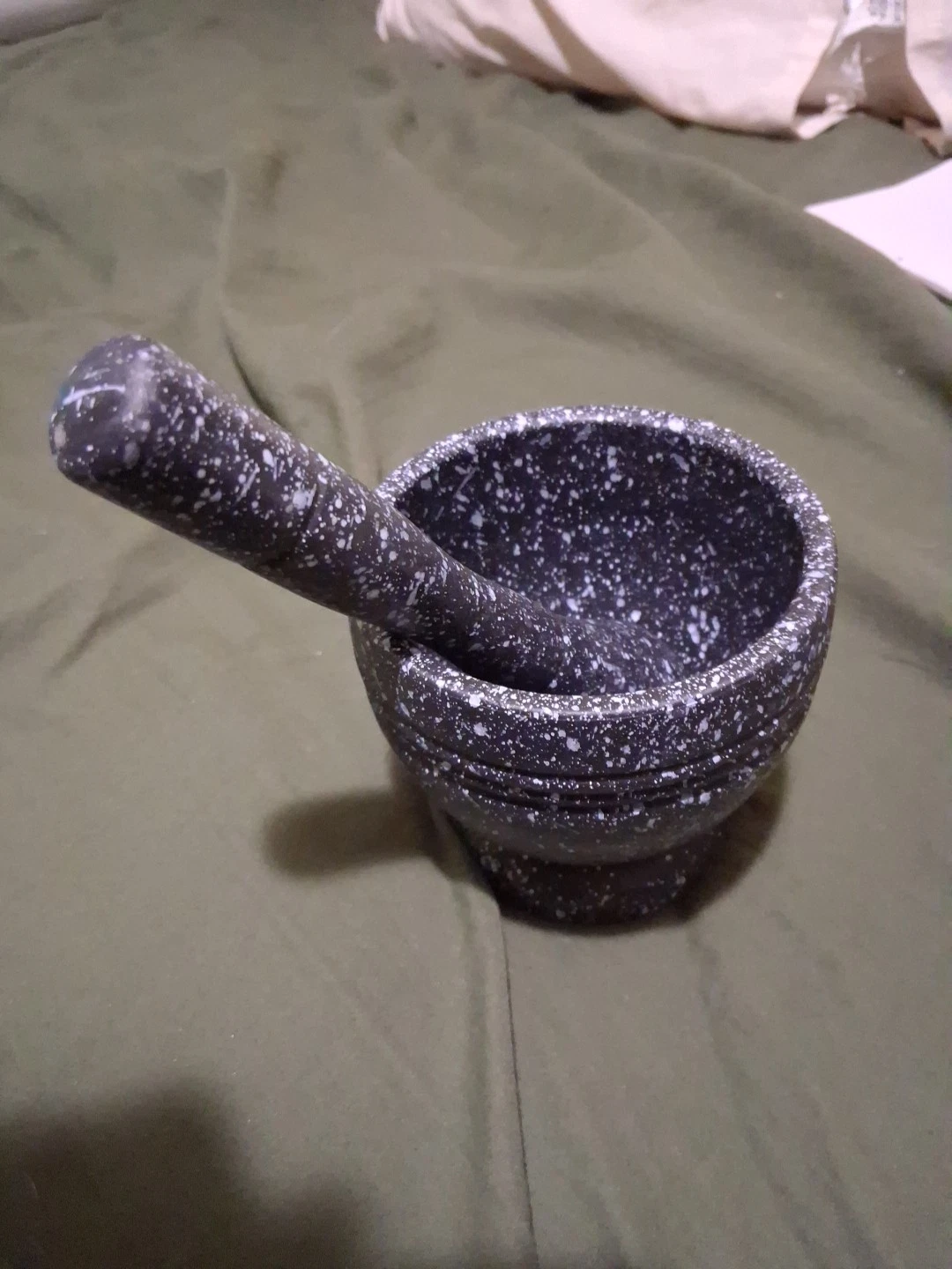 Mortar & Pestle Apothecary Muddler Pharmacy Speckled Plastic Melmac
Opens in a new window or tab