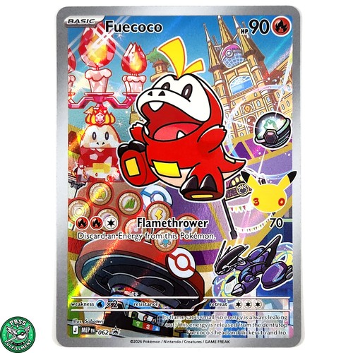 Pokemon TCG Fuecoco 62 Black Star Promo 2026 First Partner Series 3 NM Near Mint
