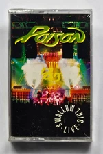 vintage 1991 SEALED cassette : POISON Swallow This Live : C4-98046