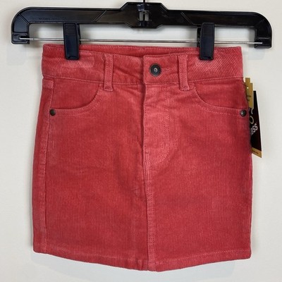 Art Class Kids NWT Corduroy Mini Skirt Amaryllis Red Size S Pockets Adj Waist
