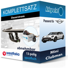 Für Mini Clubman 10.15- WESTFALIA Anhängerkupplung abnehmbar + 13polig E-Satz