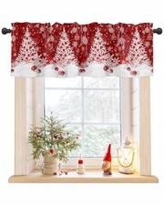 Christmas Tree Valance for Windows Xmas Tree 54"W x 18"L Pack of 1 Red
