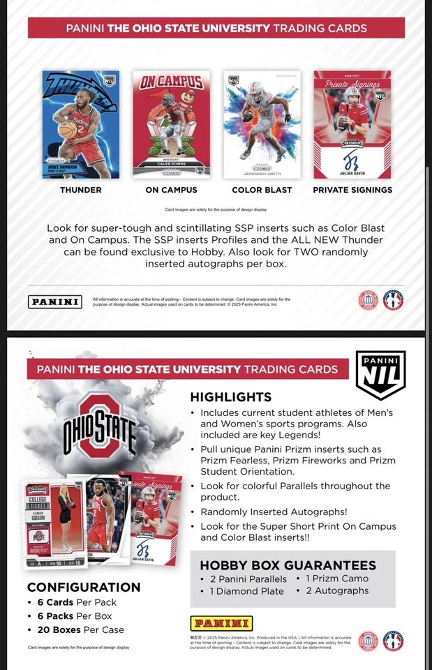 2025 Panini Ohio State Collegiate NIL Sealed Blaster Box Lot Of 4x Boxes - Image 3 of 3