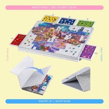 Tilting Puzzle Board with Stand Cover 5 Drawers Portable Table for 1000 Pieces