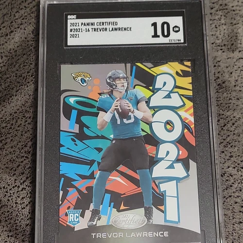 2021 PANINI CERTIFIED TREVOR LAWRENCE ROOKIE 2021 GRAFFITI #16 RC SGC 10 