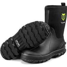 New TIDEWE Rubber Boots, 5.5mm Neoprene Insulated Rain Boots Hunting Mens Size 6