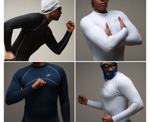 Take Five Mens Skin Tight Compression Base Layer Running Shirt S~2XL Black NT001 - Bild 4 von 7