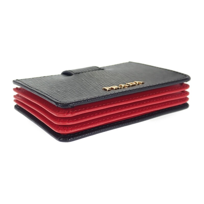 PRADA Accordion Bicolor Card Case Business Card Holder 1MC211
