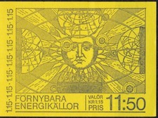 Sweden #1317b Renewable Energy Sources Complete Booklet Postage 1980 Mint NH