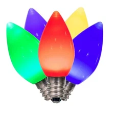 Vickerman 130V C7 Ceramic LED Multi-Colored Bulb with Nickel Base - 25 per Bag