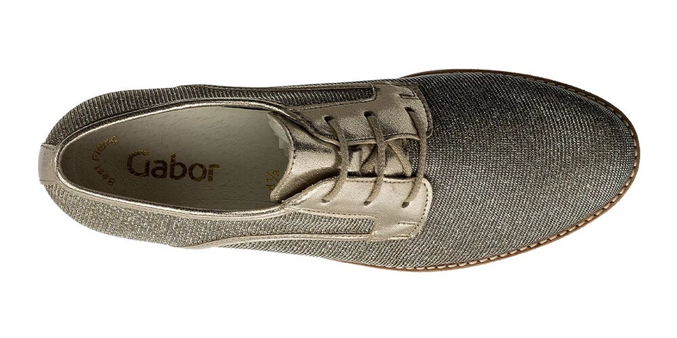 Gabor Donna Effekt.Met mezza scarpa in pelle platino - Immagine 3 di 3