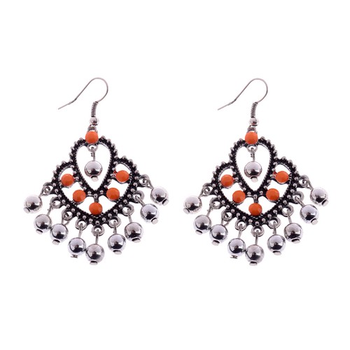 Orecchini a perno goccia zingara etnica nappa vintage Jhumka matrimonio gioielli indiani - Foto 36 di 82