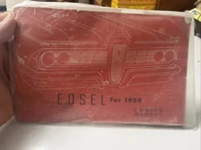 1959 Edsel Owners Manual User Guide Reference Operator Book Fuses Fluids