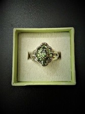 Sterling silver green apatite ring - Size 5