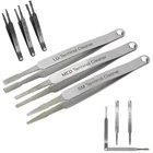 Sealey VS9202 3pce Terminal Cleaner Set Diamond Grip Blade Wiring Tweezer Style