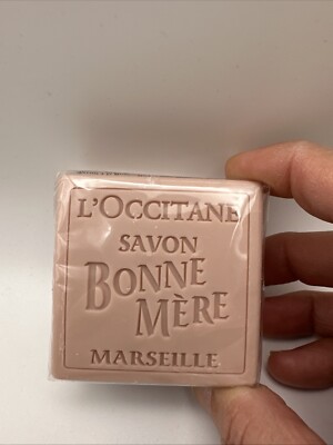 L'Occitane Savon Bonne Mere Marseille ROSE SOAP 3.5 oz. 100g NEW SEALED