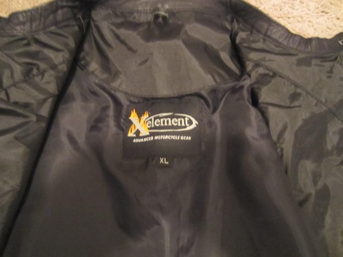 XELEMENT ADVANCED MOTORCYCLE GEAR BLACK CLUB VEST LEATHER TRIM - XL NEW - Picture 5 of 6