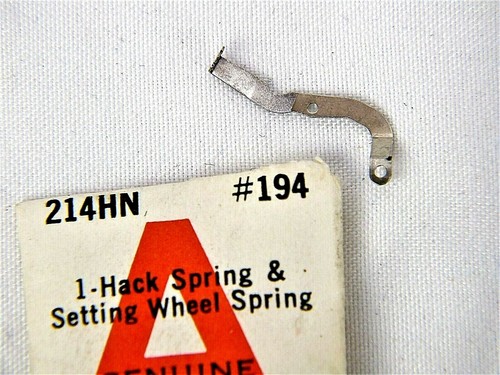 2 BULOVA ACCUTRON 214HN Hack Springs & Setting Wheel Springs #194-Factory SEALED - Picture 2 of 4