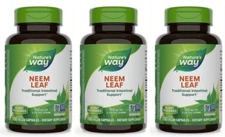Nature's Way Neem Leaf 950mg 3X100 Caps AYURVEDIC INTESTINAL HERB